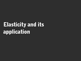 Online quiz Elasticity and its application