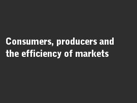 Online quiz Consumers, producers and the efficiency of markets