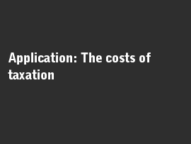 Online quiz Application: The costs of taxation